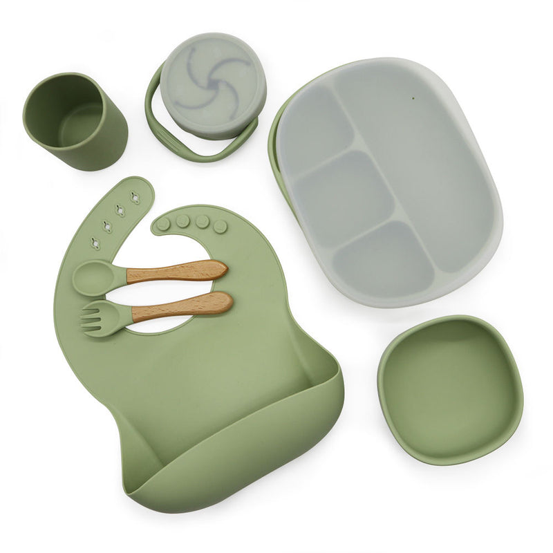 Love Wyld Feeding Set Olive Green