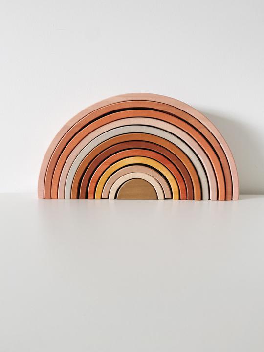 Wooden Peach Rainbow