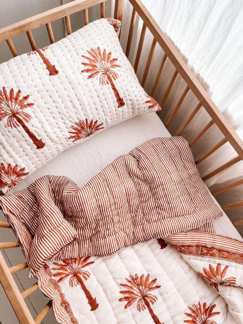 Pillow Case Pink and Burnt Orange Palm Springs