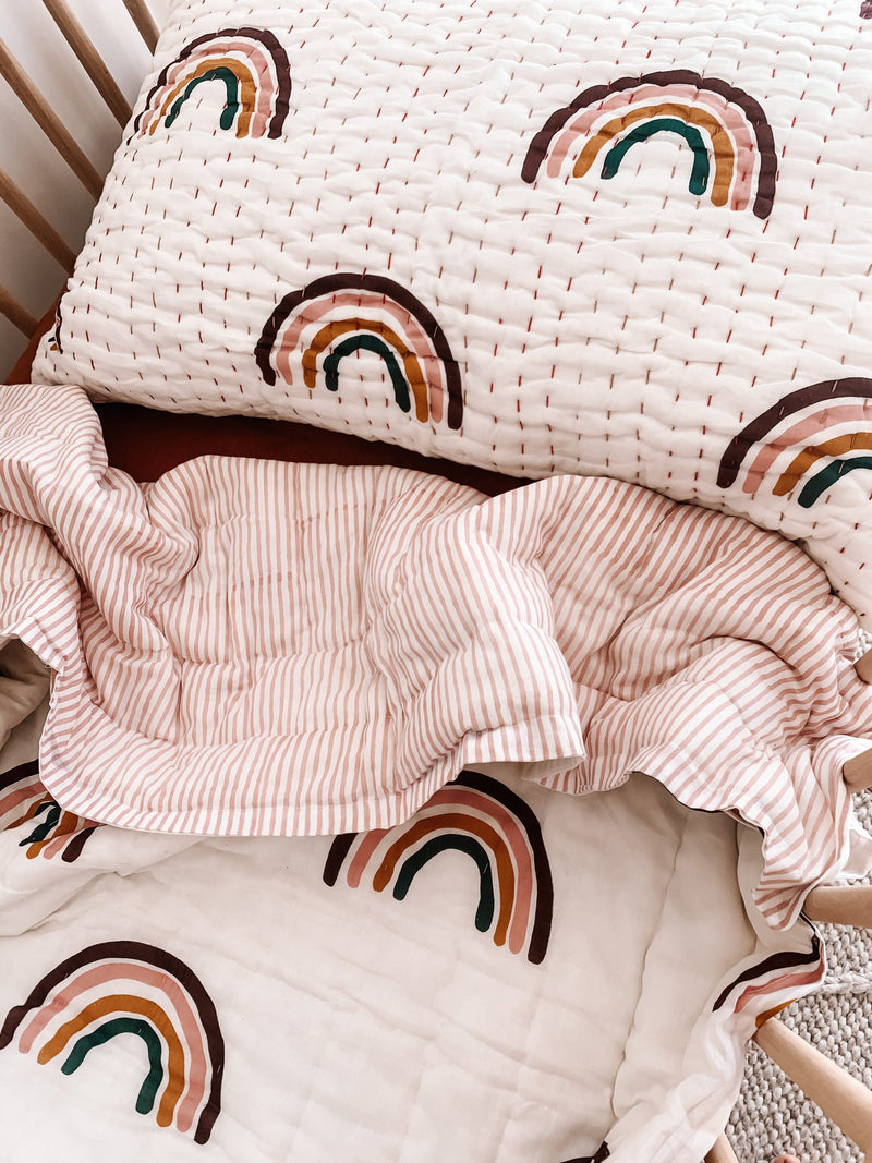 Pillow Case Rainbow with Cherry Stitch