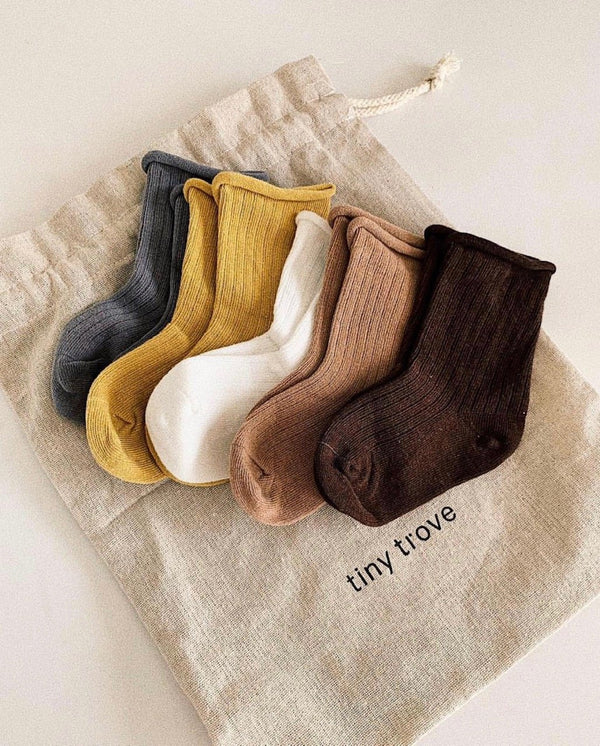 Ribbed Socks Earthy (pack of 5)